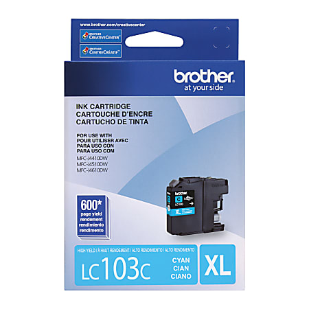 Brother® LC103 Cyan Ink Cartridge, LC103C