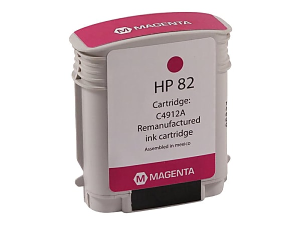 Remanufactured High Yield Wide Format Ink Cartridge, Replacement For HP 82, Magenta