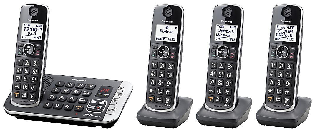 Panasonic® Link2Cell Bluetooth® DECT 6.0 Expandable Cordless
