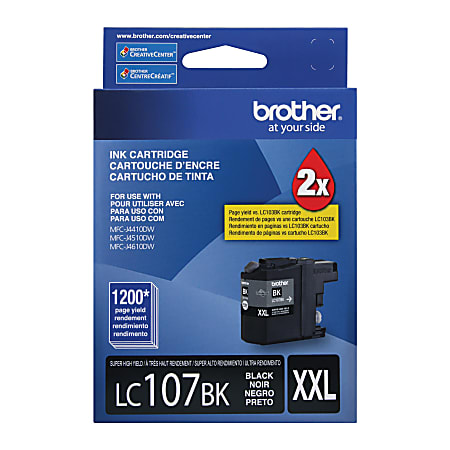 Brother® LC107 High-Yield Black Ink Cartridge, LC107BK