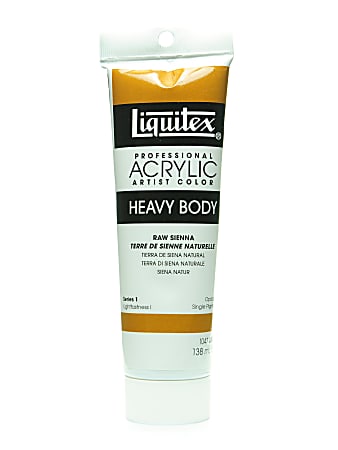 Liquitex Heavy Body Professional Artist Acrylic Colors, 4.65 Oz, Raw Sienna, Pack Of 2