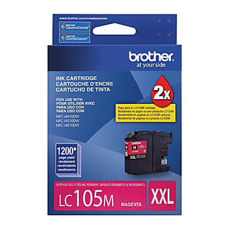 Brother® LC105 Magenta High-Yield Ink Cartridge, LC105M