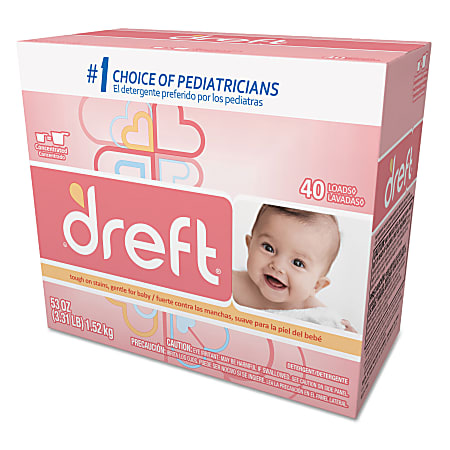 Dreft® Ultra Powdered Laundry Detergent, Baby Powder Scent, 53 Oz, Pack Of 4