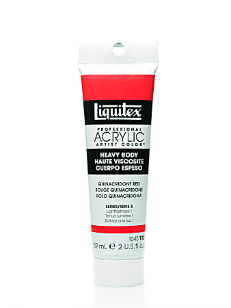 Liquitex Heavy Body Professional Artist Acrylic Colors, 2 Oz, Quinacridone Red, Pack Of 2