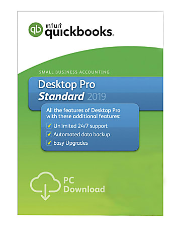 Intuit® QuickBooks® Desktop Pro Standard 2019, 1-Year Subscription, Download