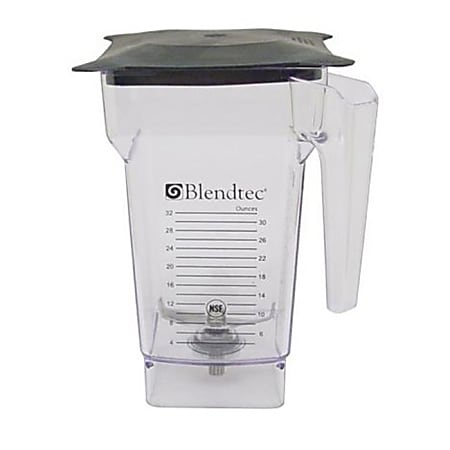 Blendtec Q Series Blender Replacement Container Assembly With Lid, 32 Oz, Clear