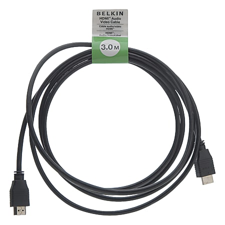 Belkin HDMI Cable - 49.87 ft HDMI A/V Cable for Audio/Video Device - First End: 1 x 19-pin HDMI Digital Audio/Video - Male - Second End: 1 x 19-pin HDMI Digital Audio/Video - Male - Black - 1
