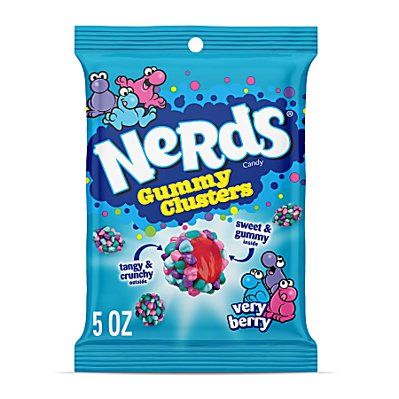 Nerds Gummy Clusters, Very Berry, 5 Oz, Total Qty 1