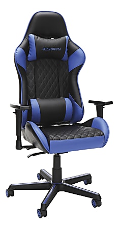 Respawn 100 Racing-Style Bonded Leather Gaming Chair, Blue/Black
