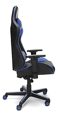 Respawn 100 Racing Style Bonded Leather Gaming Chair BlueBlack Office Depot