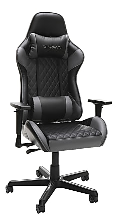 Respawn 100 Racing-Style Bonded Leather Gaming Chair, Gray/Black