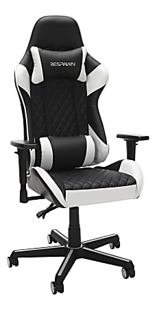 Respawn 100 Racing Style Bonded Leather Gaming Chair WhiteBlack