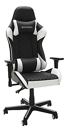 Respawn 100 Racing Style Bonded Leather Gaming Chair WhiteBlack