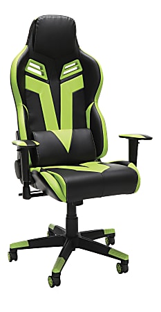 Respawn 104 Racing-Style Bonded Leather Gaming Chair, Green/Black