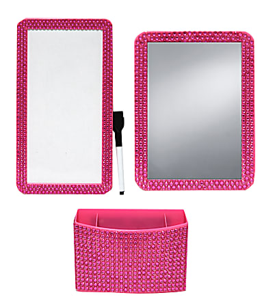 Inkology Glam Rocks 4-Piece Locker Sets, Pink, Pack Of 4 Sets