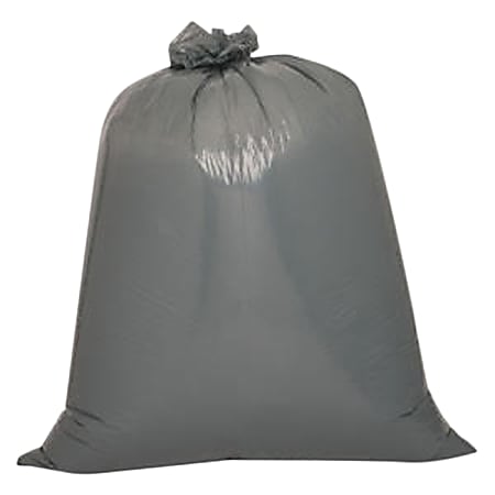 Pinnacle Plastics Medium-Weight Trash Can Liners, 32" x 24", Grey, Case Of 500