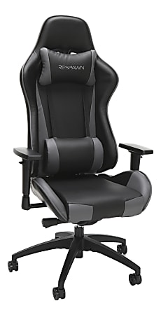 Respawn 105 Racing-Style Bonded Leather Gaming Chair, Gray/Black