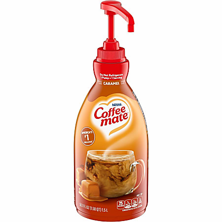 Nestle Caramel Liquid Creamer - Caramel Flavor - 50.72 fl oz (1.50 L) - 1EachBottle - 300 Serving
