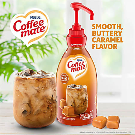 Nestle Caramel Liquid Creamer - Caramel Flavor - 50.72 fl oz (1.50 L) - 1EachBottle - 300 Serving