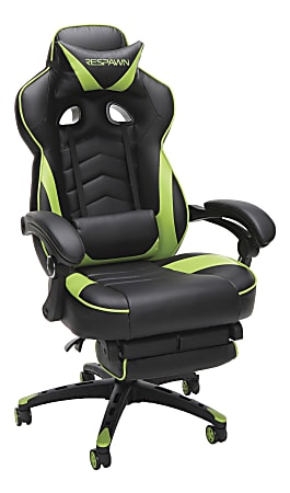 Respawn 110 Racing-Style Bonded Leather Gaming Chair, Green/Black