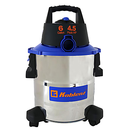 Koblenz&reg; 6-Gal. Portable Wet/Dry Vacuum with Blower, Stainless Steel and Blue, WD-6 L212 SS