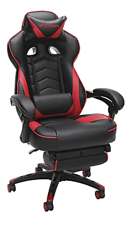 Respawn 110 Racing-Style Bonded Leather Gaming Chair, Red/Black