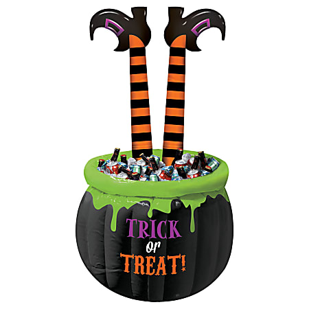 Amscan Halloween Witch Leg Inflatable Cooler, 55"H x 40"W x 40"D, Multicolor
