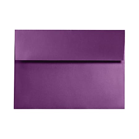 LUX Invitation Envelopes, A9, Gummed Seal, Purple Power, Pack Of 50