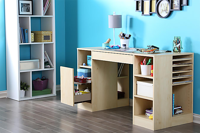 South Shore Crea Craft Table 30 H x 53 14 W x 23 12 D Natural