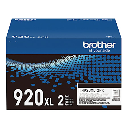 Brother® Genuine Black High Yield Toner Cartridges, Pack Of 2, TN920XL2PK