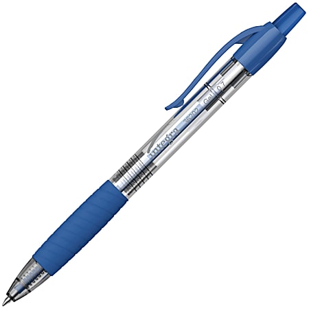 Integra Retractable 0.7mm Gel Pen - 0.7 mm Pen Point Size - Blue Gel-based Ink - 12 / Dozen