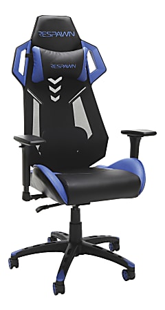 Respawn 200 Racing-Style Bonded Leather Gaming Chair, Blue/Black