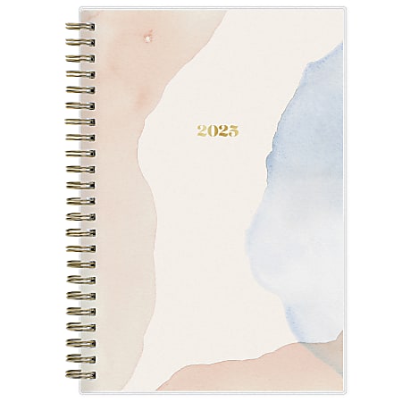 2025 Day Designer The Everygirl Weekly/Monthly Planner, 5” x 8”, Beige Lyric Frosted, January To December