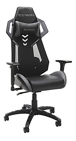 Respawn 200 Racing-Style Bonded Leather Gaming Chair, Gray/Black