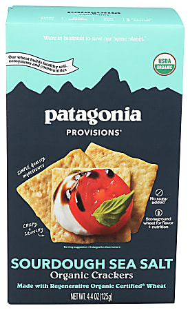 Patagonia Provisions Sourdough Sea Salt Crackers, 4.4 Oz, Total Qty 6