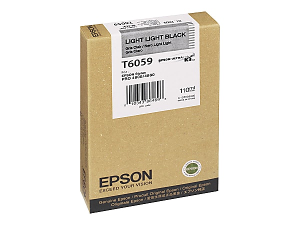 Epson T6059 - 110 ml - light light black - original - ink cartridge - for Stylus Pro 4800, Pro 4880