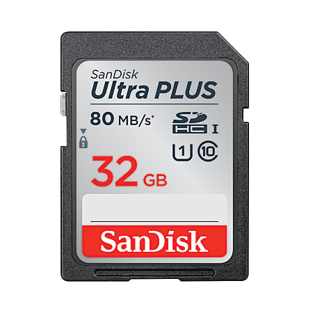 SanDisk Ultra® PLUS SDHC™ Memory Card, 32GB