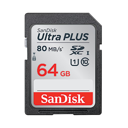 SanDisk Ultra® PLUS SDXC™ Memory Card, 64GB