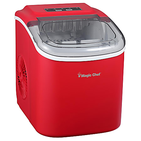 Magic Chef® Portable Countertop Ice Maker, 27-lbs. per Day, Red, MCIM27R