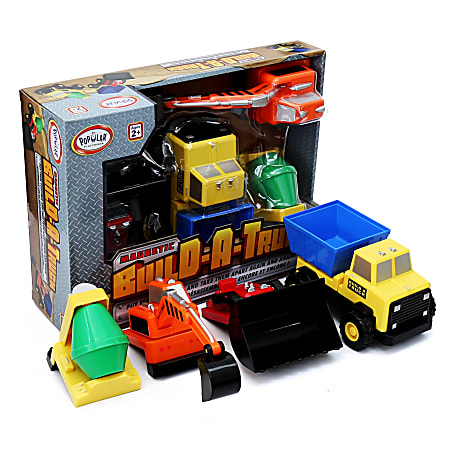 Popular Playthings Magnetic Build-A-Truck Construction, Multicolor
