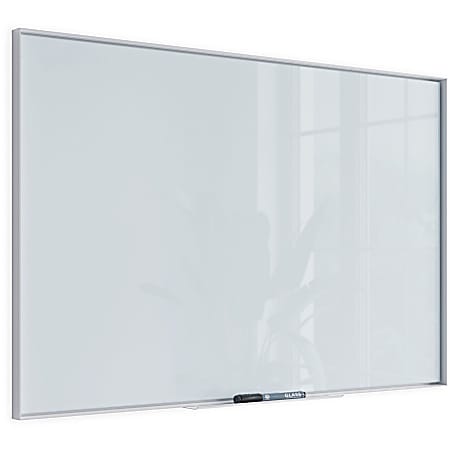 Glass Dry Erase Board, 35 x 23, White Surface