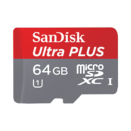 SanDisk Ultra® PLUS MicroSDXC™ Memory Card With Adapter, 64GB