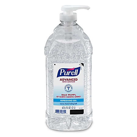 PURELL® Advanced Hand Sanitizer Refreshing Gel, Clean Scent, 2-Liter Pump Bottle (Pack of 1)