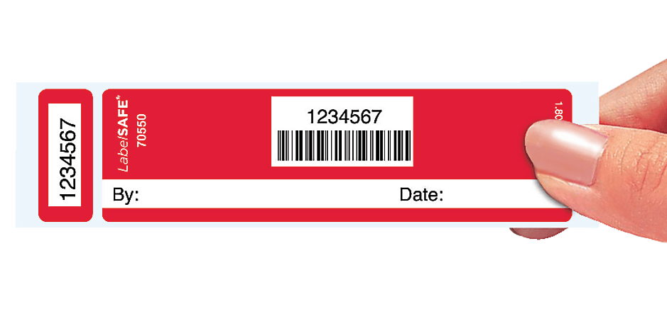 LabelSAFE® Void Labels, Red, 1" x 4", Box Of 250
