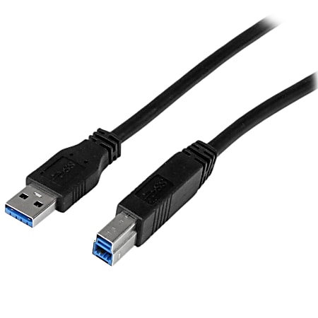 StarTech.com 1m (3ft) Certified SuperSpeed USB 3.0 A to B Cable - M/M - 3.28 ft USB Data Transfer Cable for Video Capture Card, Hard Disk Drive Enclosure, PC, Docking Station, Storage Enclosure, Card Reader