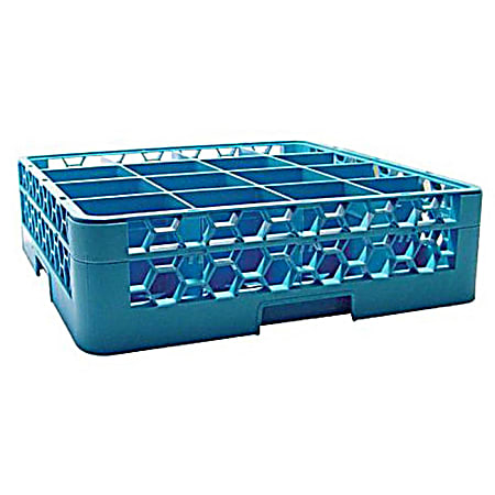 Carlisle 16-Compartment OptiClean Glass Rack And Extender, Blue
