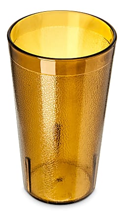 Carlisle Stackable SAN Plastic Tumblers, 12 Oz, Amber, Pack Of 72