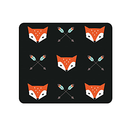 OTM Essentials Mouse Pad, Mr. Fox, 10" x 9.13", Black, PV1BM-HIP-01