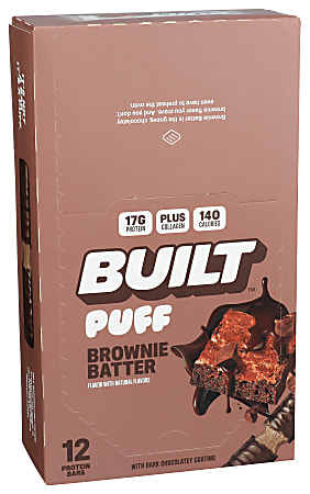 Built Puff Protein Bars, Brownie Batter, 1.41 Oz, Total Qty 12