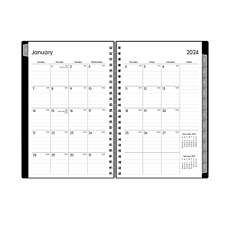 2024 Blue Sky™ Weekly/Monthly Planning Calendar, 5" x 8", 50 Recycled
